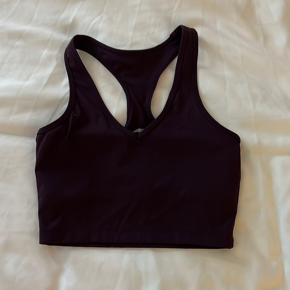 Purple Athletic Crop Top